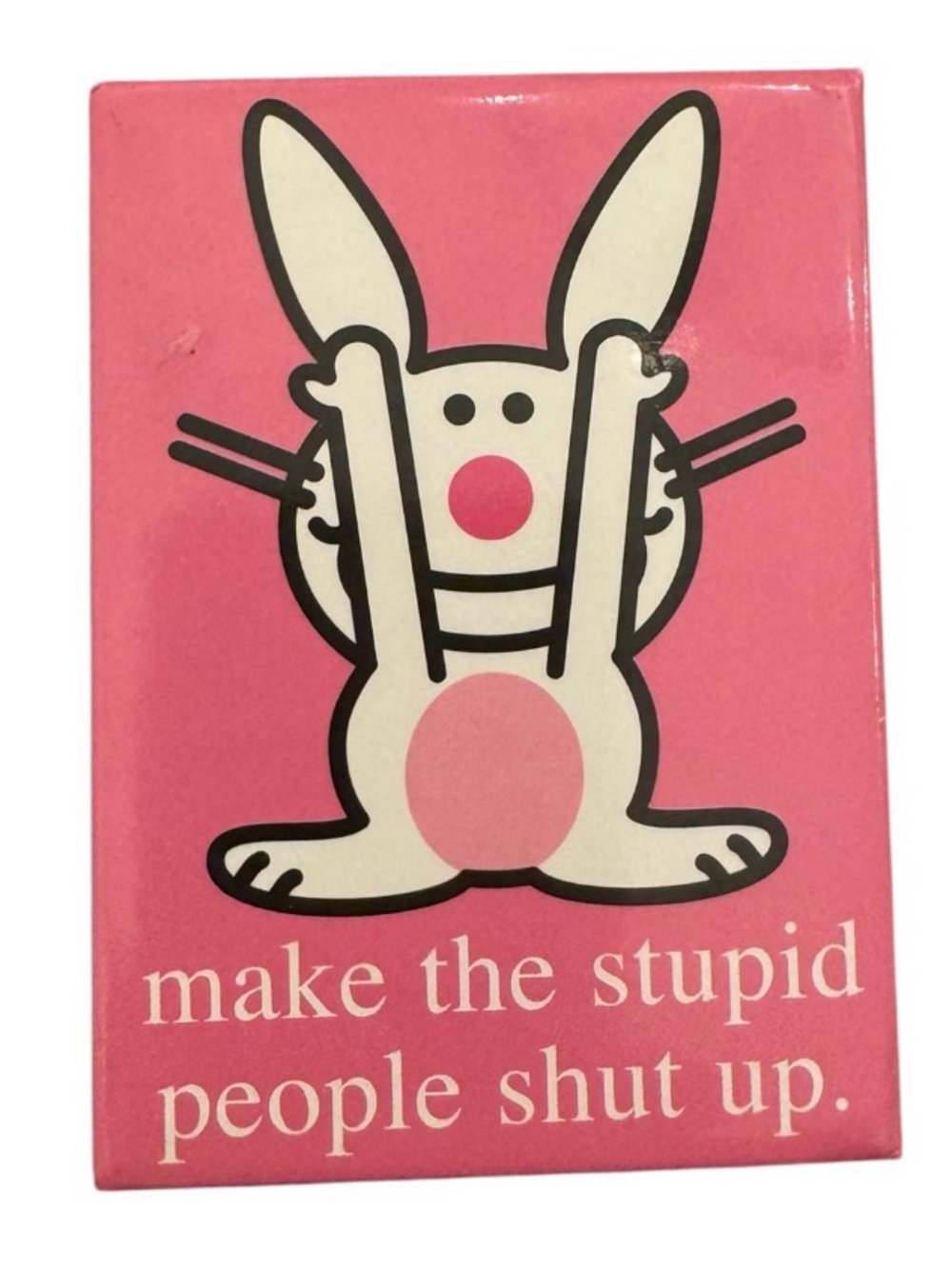 Vintage It's Happy Bunny rare magnet collectible nostalgia Y2K gift stupid